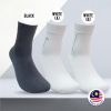 3in1 pack Fully Cotton Spandex Half Length Unisex Socks